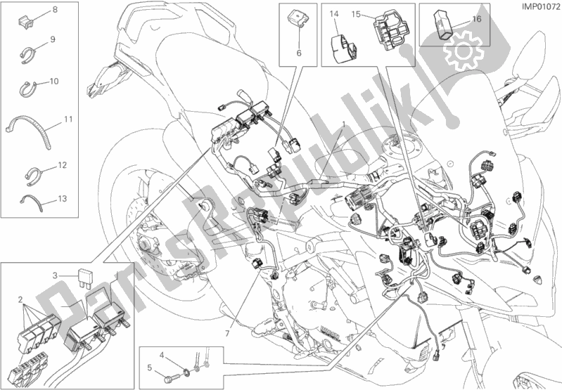 Todas las partes para Arnés De Cableado de Ducati Multistrada 950 Brasil 2019